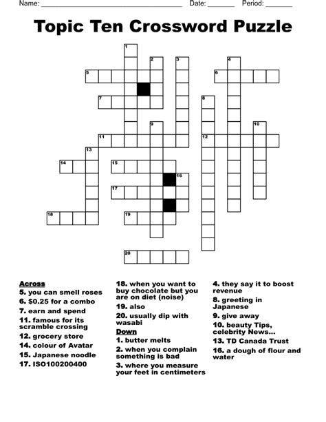 topic crossword clue|Topic crossword clue